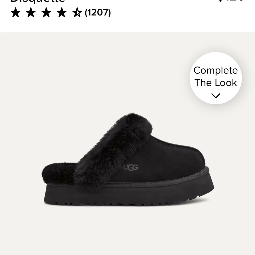 UGG Women's Disquette Black Slippers